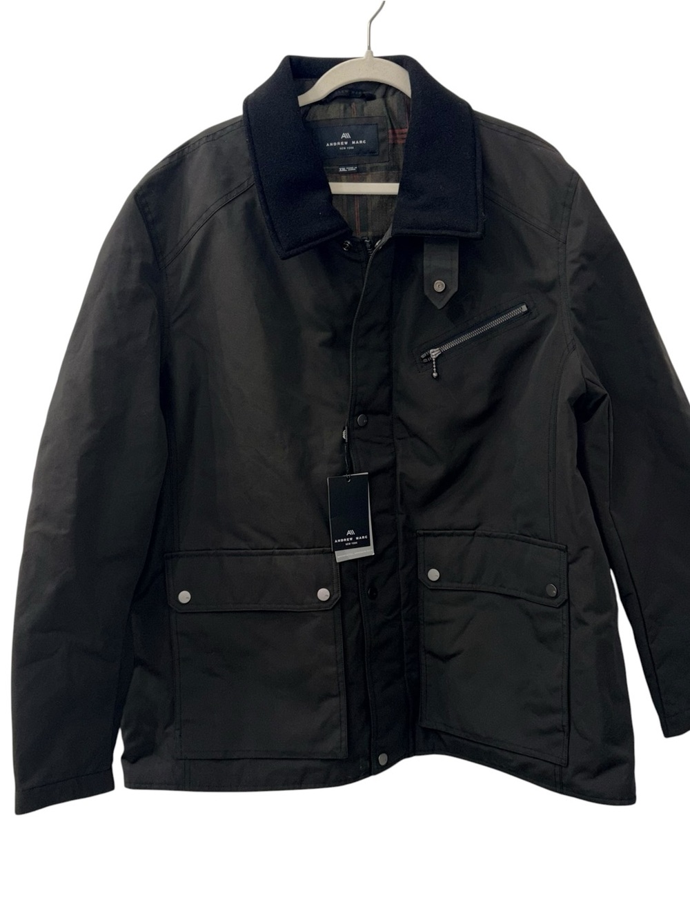 NWT Andrew Marc Black Men's Field Jacket size XXL